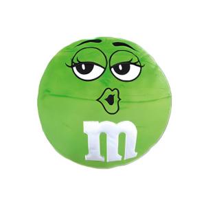 レオ グリーン　【アメリカン雑貨】【M&M'S】ラウンドクッション【グリーン】【緑】【エムアンドエムズ】【アメリカ】【USA】【アメキャラ】【くっし…｜いしだ屋
