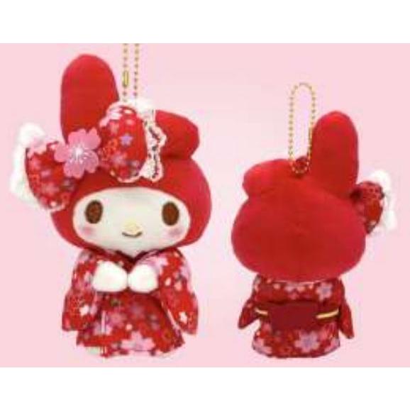 ナカ191595-24  【サンリオキャラクターズ】マスコット【桜着物】【レッド】【マイメロディ】【...