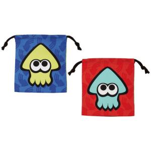 スケ642401 【スプラトゥーン】マチ付き巾着2Pセット【ゲーム】【任天堂】【キャラクター】【巾着】【巾着袋】【袋】 【きんちゃく】【小物入れ】【収納】【子…