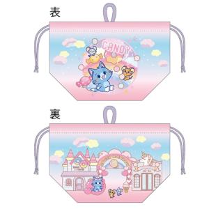 マル4105074900　【とむとじぇりー】マチ付き巾着【キャンディーパーティー】【ポーチ】【ケース】【小物入れ】【きんちゃく】【袋】【収納】【弁当入れ】【ラ…