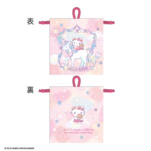 マル3065017300　【サンリオキャラクターズ】巾着【S】【ときめきユニコーン】【ハローキティ】【ポーチ】【ケース】【小物入れ】【きんちゃく】【袋】【収納…