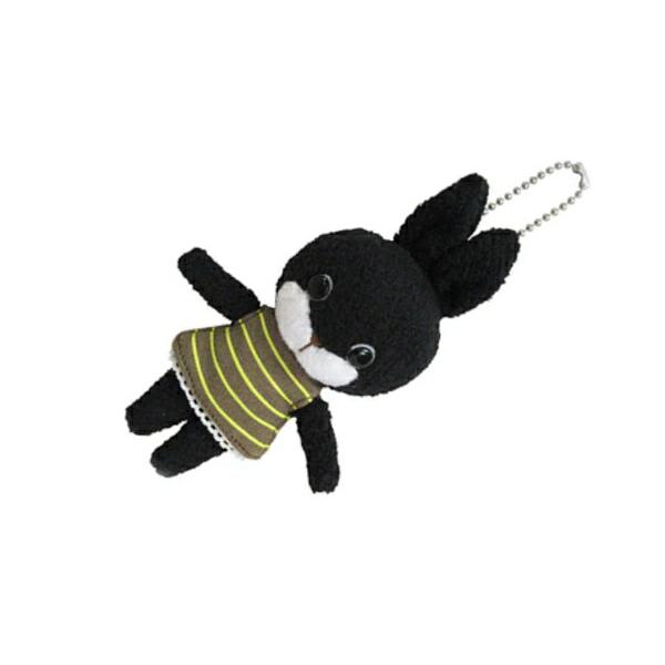 ナイ020078 【オリジナル】【ラパン レーヴ ドゥ】マスコットキーホルダー【ブラック】【黒】【う...