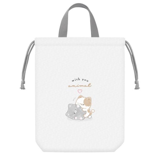 カミ222249　【送料無料】【オリジナル】シューズバッグ【ネコ】【WITH YOU ANIMAL】...