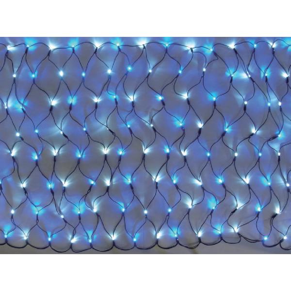 コロGLT160WB　【イルミネーション】グリッターネットライト160球【白×青】【ホワイト】【ブル...