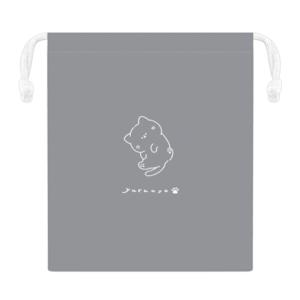 カミ223565【オリジナル】マチ付き巾着【yurunya】【ネコ】【動物】【アニマル】【ポーチ】【ケース】【小物入れ】【袋】【収納】【遠足】【アウトドア】【子…