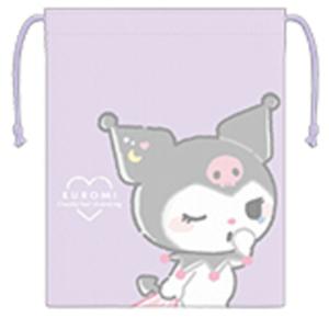 クラ127644 【サンリオキャラクターズ】マチ付き巾着【むにゃっと】【クロミ】【ポーチ】【ケース】【小物入れ】【袋】【収納】【遠足】【学校】【保育園】【…