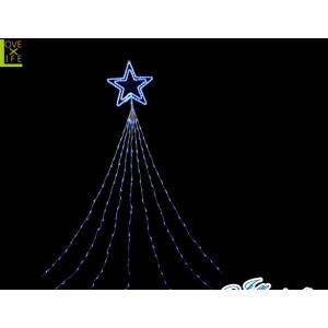 210LD3B【イルミネーション】ドレープライトトップスター【ブルー】【LED】【210球】【冬】【簡単】【工事】【均等】【電飾】【装飾】【クリスマス｜ishidaya-co