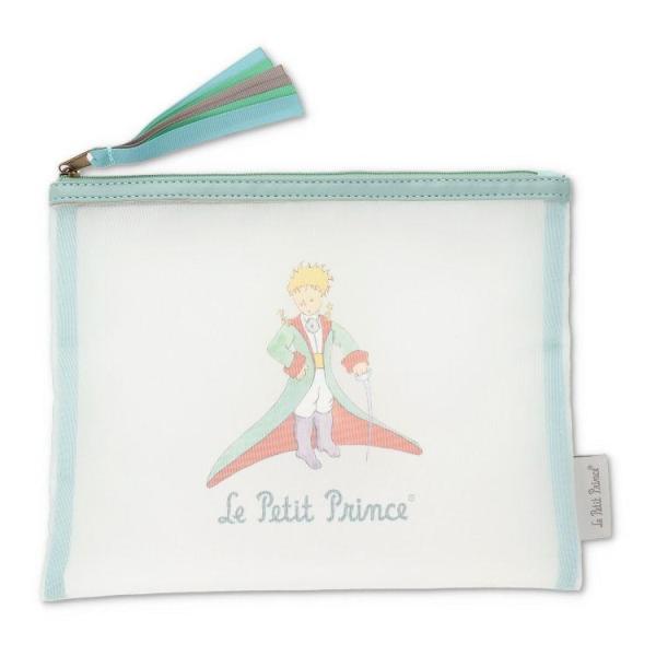 ゾウ8763 【星の王子さま】メッシュポーチフラット【ミントグリーン】【緑】【絵本】【ケース】【小物...