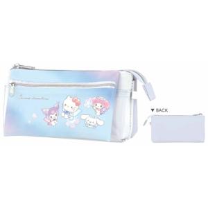 カミ224769 【オリジナル】フロント2ポケットペンケース【ホワイト