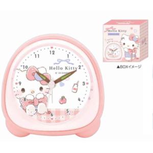 クラ134791 【送料無料】　サンリオキャラクターズ　ミニライトクロックハローキティ　るんるんリボン　時計　とけい　目覚まし　アラーム　置き時計　イ