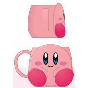 スケ701801 星のカービィ　陶器ダイカットマグカップカービィ　ゲーム　カービー　任天堂　カップ　コップ　食器　食事　キッチン　雑貨　グッズ　かわい