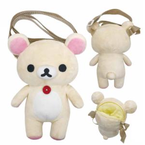 アイK-5283B リラックマ　RIRAKKUMA　ぬいぐるみポシェットコリラックマ　サンエックス　ゆるキャラ　かばん　カバン　バッグ　鞄　小物入れ　