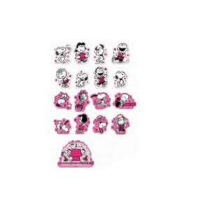 マリSPMS-223 【日本製】　スヌーピー　SNOOPY　フレークシールピンク　75TH　ピーナッツ　ウッドストック　すぬーぴー　アニメ　キャラクタ