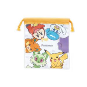 カミ305424 ポケットモンスター　マチ付き巾着ポケモンの輪　ピカチュウ　アニメ　ゲーム　映画　ポーチ　ケース　袋　小物入れ　収納　遠足　アウトドア