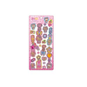 クラ137729 【10枚セット】　【セット】　【セット商品】　サンリオキャラクターズ　ぷくキラチャームステッカーハローキティ　レオパードモード　ステ