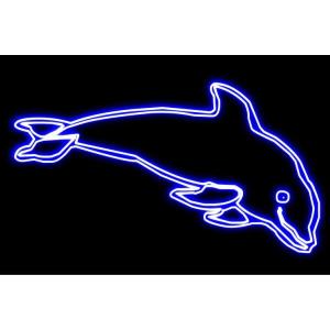 ハッピーな週末くん の ドルフィン イルカ ネオン いるか アニマル 動物 ネオン ネオンライト 動物 ネオンライト 海豚 海 電飾 Led ライト サイン Neon 看板 53zak637 いしだ屋