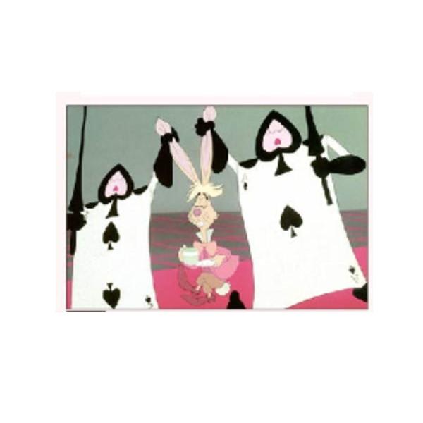 マリMDAF-065  【ディズニーキャラクター】ポストカード【3月うさぎとトランプ兵】【不思議の国...
