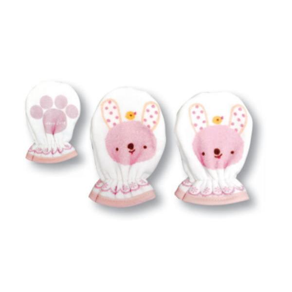 モン550795  【日本製】【アナノカフェ】【Anano Cafe】ベビーミトン【ピンク】【うさぎ...