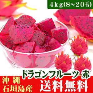 ドラゴンフルーツ　赤4ｋｇ(8〜2０玉)　沖縄石垣島産