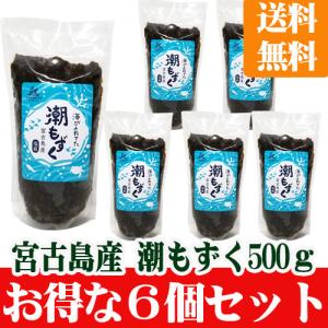 ！ 宮古島産潮もずく５００ｇ（塩蔵タイプ）6袋セット