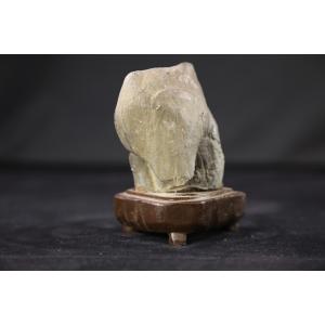 水石 「千仏石」 盆石 天然石 観賞石 すいせき 台座付き 現品限り