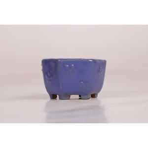 ☆ 平安春峰 清水焼 七宝透かし鉢 現代小鉢：平安虹泉 足付丸鉢 9.2cm【現】*資材 へいあんこう