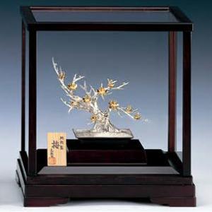 銀製 盆栽 松 特小 ( 光則（銀工芸） 木札名入れ有料 高級