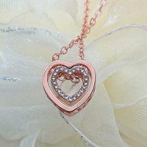 サマンサティアラ K10 ハート ダイヤ プチ ネックレス 0.05ct : Bijou