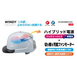 トーヨーセフティー 送風機内蔵遮熱ヘルメット ...の詳細画像1