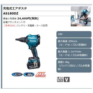マキタ 18V 充電式エアダスタ AS180D...の詳細画像1