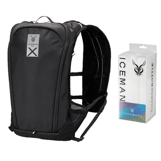 チャージボトル合計3個 山真製鋸 アイスマン PRO-XII ブラック 水冷服 ICMPX2-BLV...