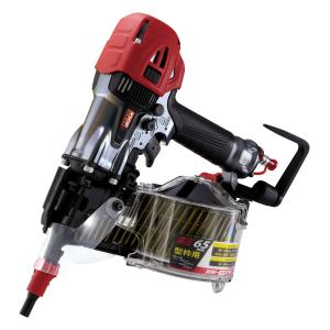 MAX マックス 高圧コイルネイラ HN-65FW1(V)-マットクールグレー アタッチメントV付 ZT92336 型枠モデル 高圧釘打機