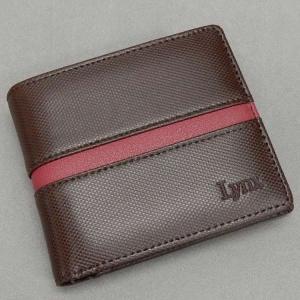 〓Lynx〓リンクス◆牛革◆２つ折り財布/小銭入れ付◆チョコ茶◆マイクロチェック柄　LXD-CS12｜ishikei-zubon