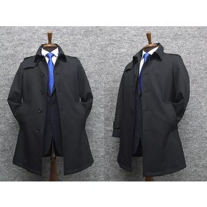 シングルチェスターコート イタリー生地[FORTEX] 紺系/ドット風