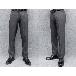 秋冬 ノータック「すっきり」スラックス 日本製 グレー/無地 ビジネス