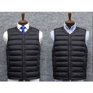 インナーダウンベスト グレー ダウン90％/フェザー10％ メンズ 軽量