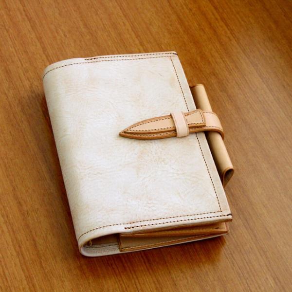 [送料無料] KNOX フラクト システム手帳 ベルト付き ナチュラル バイブルサイズ