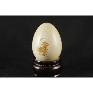 ピクチャーストーン卵型磨き石　８８ｇ　/egg-01｜ishino-hana