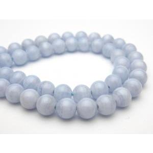 天然石 ビーズ ブルーレースアゲートＡＡ 丸玉 ラウンド 8ｍｍ 1粒売り