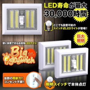 ビッグ EGOスイッチ LED 照明 ライト 壁付け 廊下 階段 明るい おしゃれ コンセント不要 トイレ 洗面所 クローゼット BIGEGOS