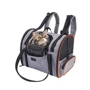 猫犬 ペットキャリー バッグリュック 小型 犬 顔 安心 ペットキャリー リュック サック メッシュ窓3つ  KYARIPEBAG