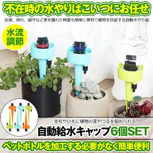 自動給水キャップ 6個セット 水やり当番 じょうろ