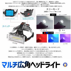 ヘッドライト LED 懐中電灯 充電式 120...の詳細画像3