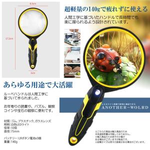 拡大鏡 ルーペ 10倍 ライト付き ハンディ ...の詳細画像4