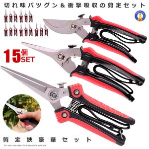 剪定ばさみ 3本セット ガーデニング ハサミ 枝切り 園芸はさみ