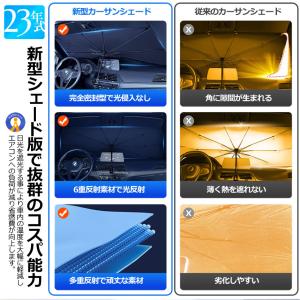 サンシェード 傘型 車 簡単開閉 10本骨 丈...の詳細画像3