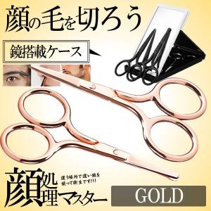 眉用はさみ 2本セット ゴールド 鼻毛はさみ 眉毛はさみ