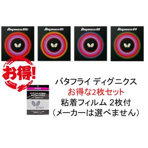 バタフライ ディグニクス2枚セット おまけつき 全国送料無料｜卓球専門店いしかわスポーツ