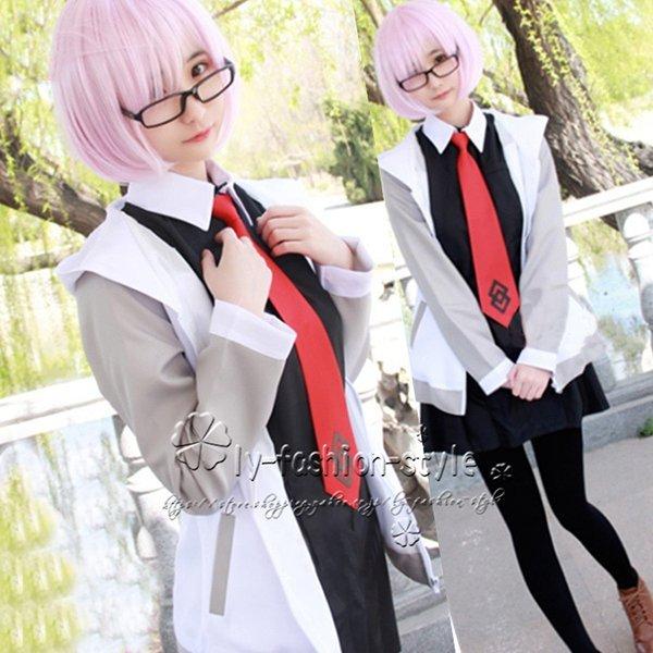 Fate/Grand Order マシュ・キリエライト 制服 コスプレ衣装 ハロウィン コスチューム...