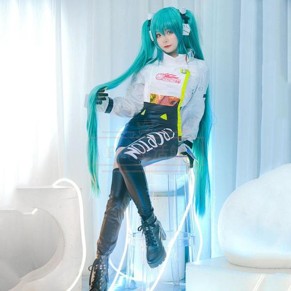 初音ミク（はつね みく）風 レーシングミク2022 コスプレ衣装 衣装cosplay 演出服 イベン...